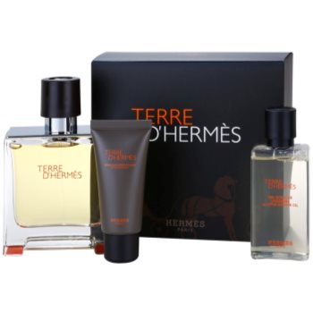 Hermès Terre d'Hermès dárková sada VIII. parfémovaná voda 75 ml + balzám po holení 15 ml + sprchový gel 40 ml