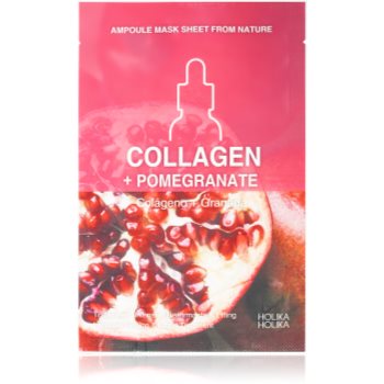 Holika holika ampoule mask sheet from nature collagen + pomegranate masca de celule cu efect de fermitate
