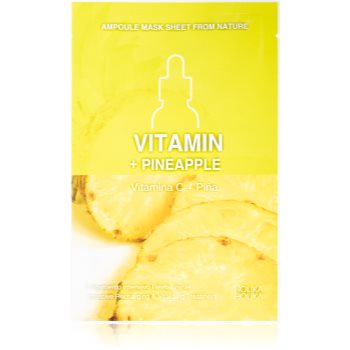 Holika holika ampoule mask sheet from nature vitamin c + pineapple masca de celule cu efect energizant