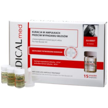 

Ideepharm Radical Med Anti Hair Loss сироватка-догляд проти випадіння волосся для жінок 15x5 мл