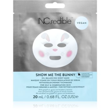 INC.redible Show Me the Bunny mască pentru față pentru ten gras și mixt