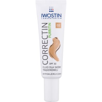 Iwostin purritin correctin masca de acoperire mata pentru piele cu acnee spf 30