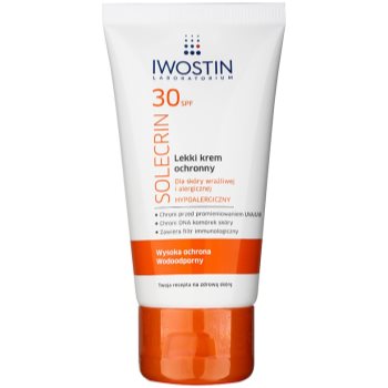 

Iwostin Solercin легкий захисний крем для чутливої та алергічної шкіри SPF 30 50 мл