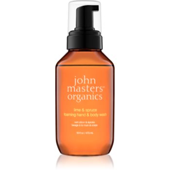 John Masters Organics Lime & Spruce săpun spumant pentru mâini și corp