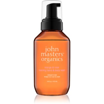 John Masters Organics Orange & Rose săpun spumant pentru mâini și corp