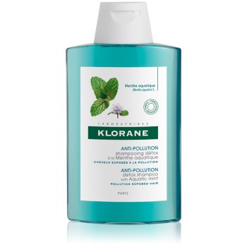 Klorane aquatic mint șampon detoxifiant pentru curățare pentru păr expus la poluare