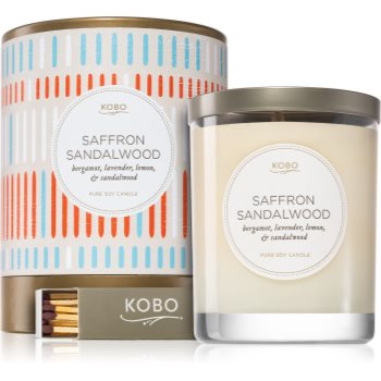 Kobo natural math saffron sandalwood lumânare parfumată