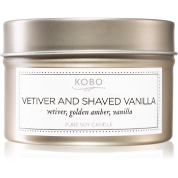 Kobo coterie vetiver and shaved vanilla lumânare parfumată în placă