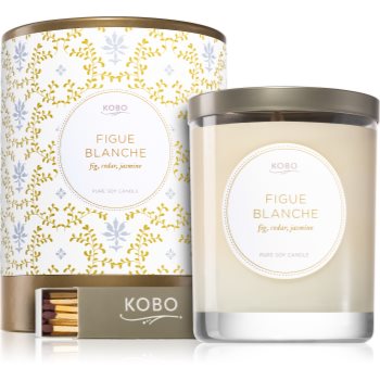 Kobo motif figue blanche lumânare parfumată
