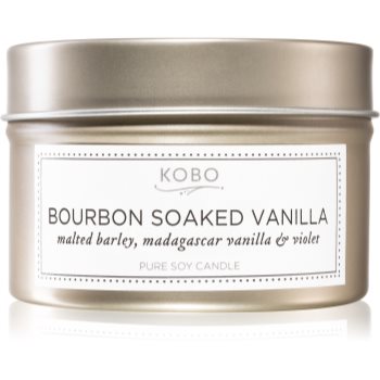 Kobo natural math bourbon soaked vanilla lumânare parfumată în placă