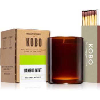 Kobo woodblock bamboo mint lumânare votiv
