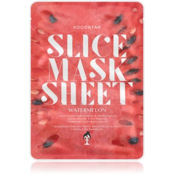 KOCOSTAR Slice Mask Sheet Watermelon masca de celule cu efect lucios si hidratant