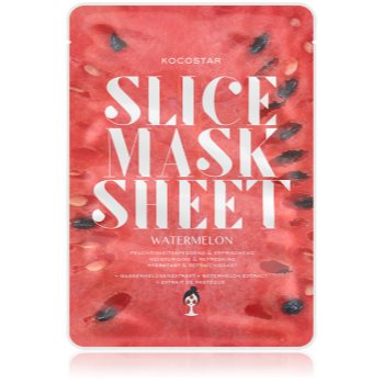 KOCOSTAR Slice Mask Sheet Watermelon masca de celule cu efect lucios si hidratant