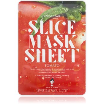KOCOSTAR Slice Mask Sheet Tomato masca de celule cu efect lucios si hidratant