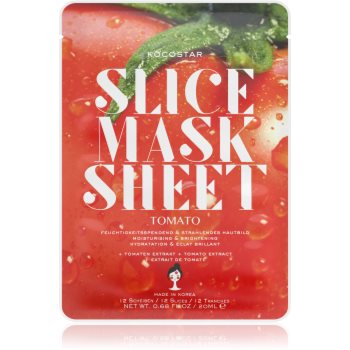 KOCOSTAR Slice Mask Sheet Tomato masca de celule cu efect lucios si hidratant