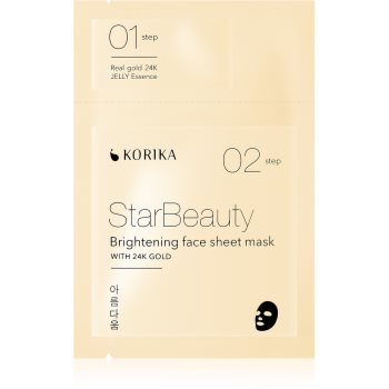 KORIKA StarBeauty mască textilă iluminatoare cu aur de 24 de karate