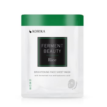 Korika fermentbeauty mască facială de pânză cu efect iluminator, cu orez fermentat și acid hialuronic