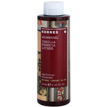 Korres vanilla, freesia & lychee gel de dus pentru femei