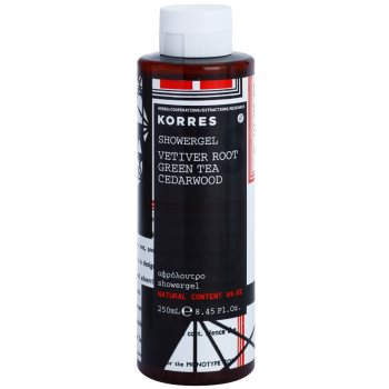 poze cu Korres Vetiver Root (Green Tea/Cedarwood) gel de dus pentru barbati 250 ml