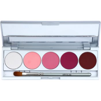 Kryolan Basic Eyes Paleta ochi umbre cu 5 nuante cu oglindă si aplicator