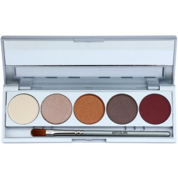 Kryolan Basic Eyes paleta očních stínů 5 barev se zrcátkem a aplikátorem odstín Casablanca Matt/Iridescent 7,5 g