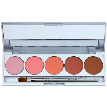 Kryolan Basic Eyes paleta očních stínů 5 barev se zrcátkem a aplikátorem odstín Florence Matt 7,5 g