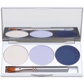 

Kryolan Basic Eyes палетка тіней з дзеркальцем та аплікатором відтінок Smokey Blue 7,5 гр