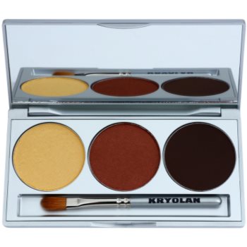 

Kryolan Basic Eyes палітра тіней з дзеркальцем та аплікатором відтінок Smokey Brown 7,5 гр