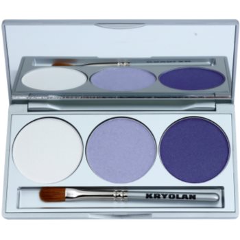 

Kryolan Basic Eyes палетка тіней з дзеркальцем та аплікатором відтінок Smokey Purple 7,5 гр