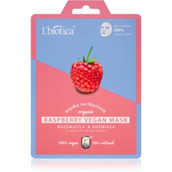 L’biotica vegan organic raspberry mască textilă iluminatoare