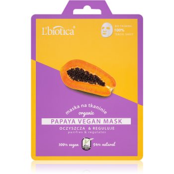 Lbiotica Vegan Organic Papaya masca de fata pentru curatare imagine