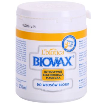 Lbiotica Biovax Blond Hair masca revitalizanta pentru par blond poza
