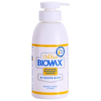L'biotica Biovax Blond Hair sampon pentru stralucire pentru par blond