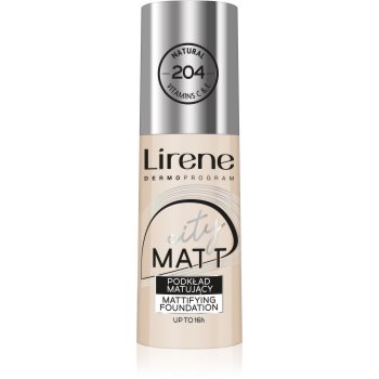 Lirene City Matt matující fluidní make-up s vyhlazujícím efektem odstín 204 Natural 30 ml