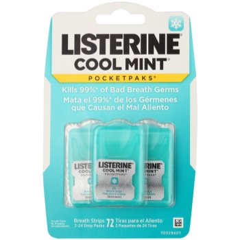 

Listerine Cool Mint освіжаючі смужки від неприємного запаху з рота 24 кс