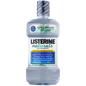 

Listerine Naturals Herbal Mint антисептична рідина для полоскання роту з фтором 1000 мл