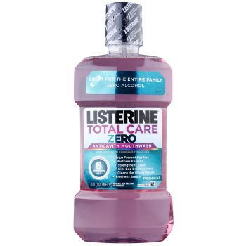 

Listerine Total Care Zero рідина для полоскання ротової порожнини для коплексного захисту зубів та свіжості подиху без алкоголя присмак Fresh Mint 1000 мл