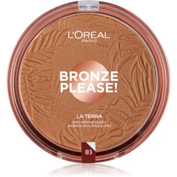 L’oréal paris wake up & glow la terra bronze please! bronzer și pudră pentru contur