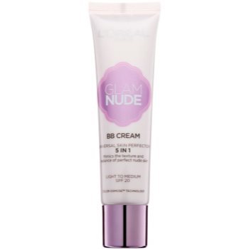 Fotografie L’Oréal Paris Glam Nude BB krém 5 v 1 SPF 20 odstín Light to Medium 30 ml