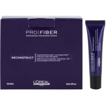 

L’Oréal Professionnel Pro Fiber Reconstruct відновлюючий догляд для дуже сухого та пошкодженого волосся 10 x 15 мл