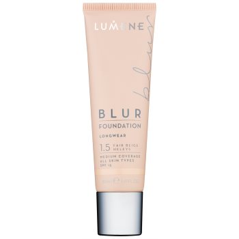 

Lumene Nordic Chic Blur стійкий тональний крем для всіх типів шкіри SPF 15 відтінок 1,5 Fair Beige 30 мл