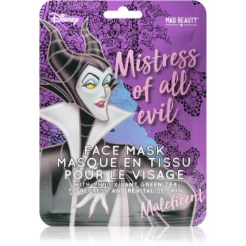 Mad beauty disney villains maleficent mască textilă revitalizantă cu extracte de ceai verde