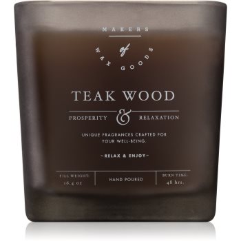 Makers of wax goods teak wood lumânare parfumată