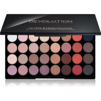 Makeup Revolution Flawless Matte 2 paleta farduri de ochi cu oglinda mica