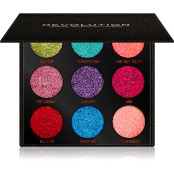 Makeup revolution pressed glitter palette paletă cu farduri cu sclipici