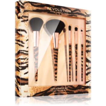 Makeup revolution fierce brush set set perii machiaj pentru femei