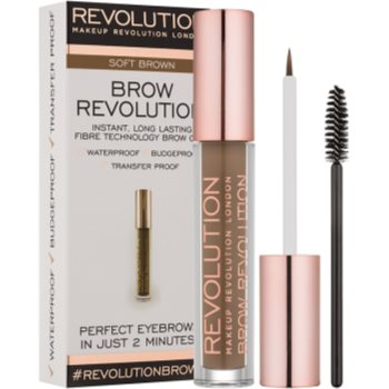 

Makeup Revolution Brow Revolution фіксуючий гель для брів відтінок Soft Brown 3,8 гр