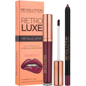 Makeup Revolution Retro Luxe set ruj metalic