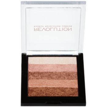 

Makeup Revolution Shimmer Brick бронзер та освітлювач 2 в 1 відтінок Radiant 7 гр