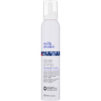 Milk shake silver shine spumă cremoasă pentru păr blond neutralizeaza tonurile de galben